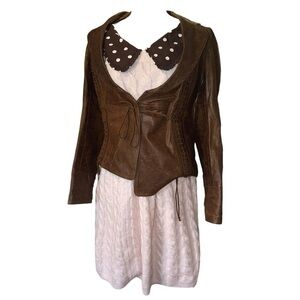 H&M Light Pink Cable Knit Pencil Skirt